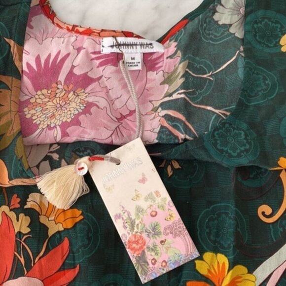 Johnny Was Roselyn 100% Silk Floral Print Tank Top M - Picture 7 of 16